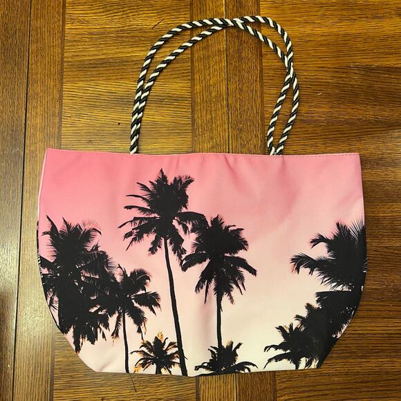 Avon Pink Palm Tree Tote Bag - Beachy & Stylish! - Picture 5 of 10